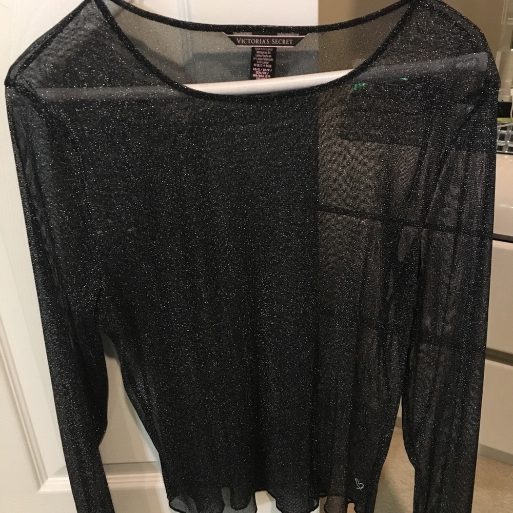 Sheer, sparkly black top from Victoria Secret
